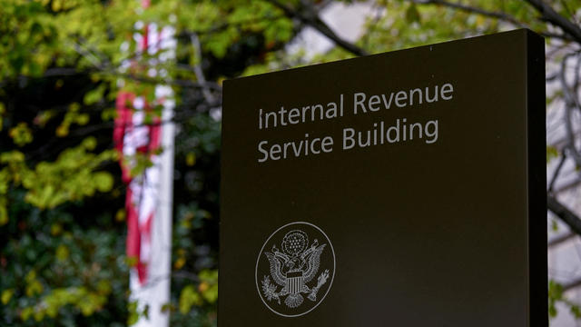 FILE PHOTO: A sign for the Internal Revenue Service building is seen in Washington 