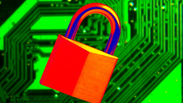 Padlock and a circuit board