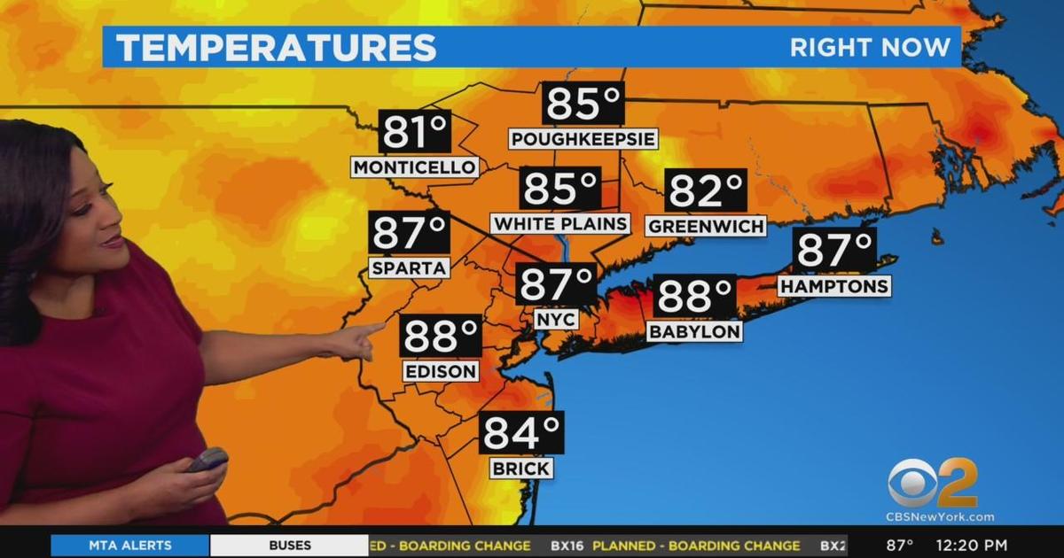 First Alert Weather: CBS2's 8/25 Thursday Afternoon Update - CBS New York