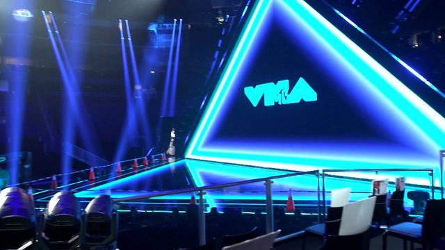 An empty stage for the MTV Video Music Awards 