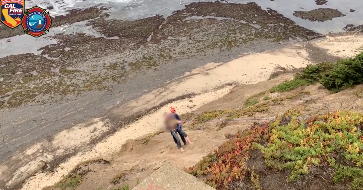 Man was saved after falling 100 feet from a cliff at a California beach.