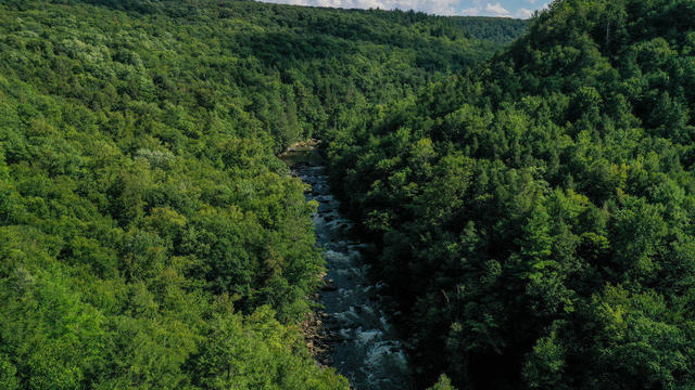 FRIENDSVILLE, MD - AUGUST 8: Scene of the Youghiogheny River in 