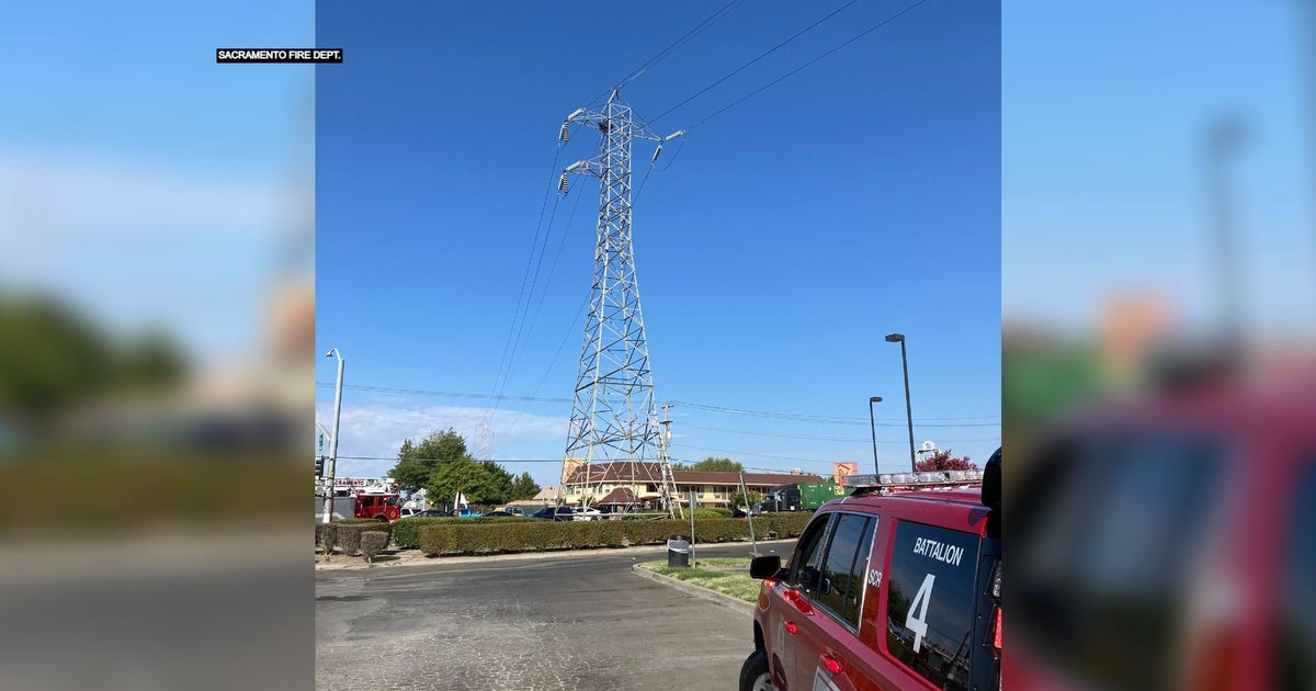 Person climbs up electrical tower in south Sacramento