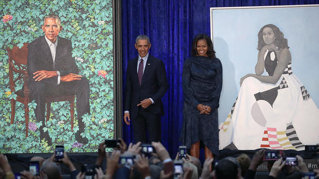 Barack And Michelle Obama Attend Portrait Unveiling At Nat'l Portrait Gallery 