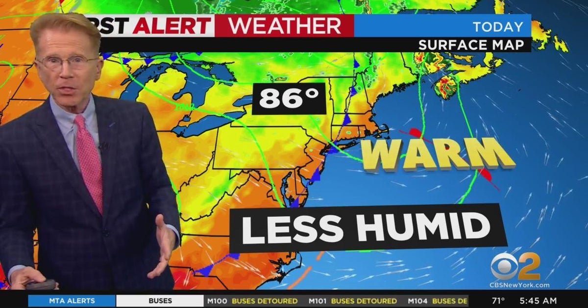 First Alert Weather Break in humidity CBS New York