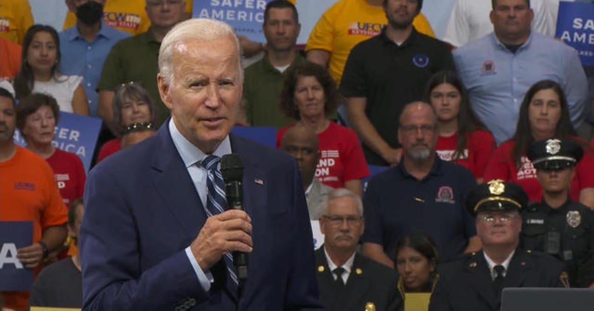 President Biden touts Democrats as tough on crime - CBS News