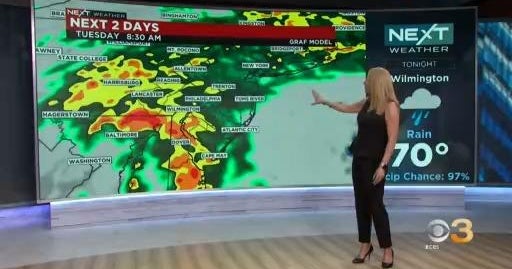 NEXT Weather Timing heavy rain CBS Philadelphia