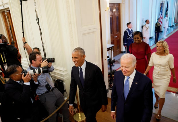 White House ceremony to unveil portraits of former U.S. President Barack Obama and former first lady Michelle Obama, in Washington