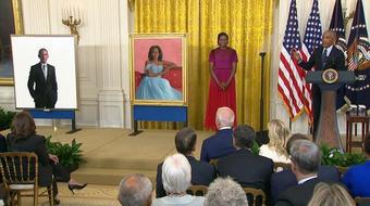 Obama portraits unveiled at White House 