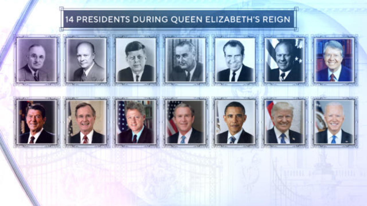 Queen Elizabeth II's rapport with 14 U.S. presidents