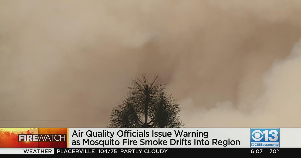 Smoke from the Mosquito Fire affecting air quality in the Sacramento region