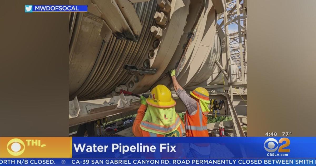 Metropolitan Water District Continues Repair On Major Pipeline - CBS ...