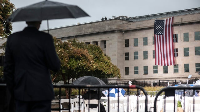 WASHINGTON, DC - SEPTEMBER 11: The American flag is unfurled on 