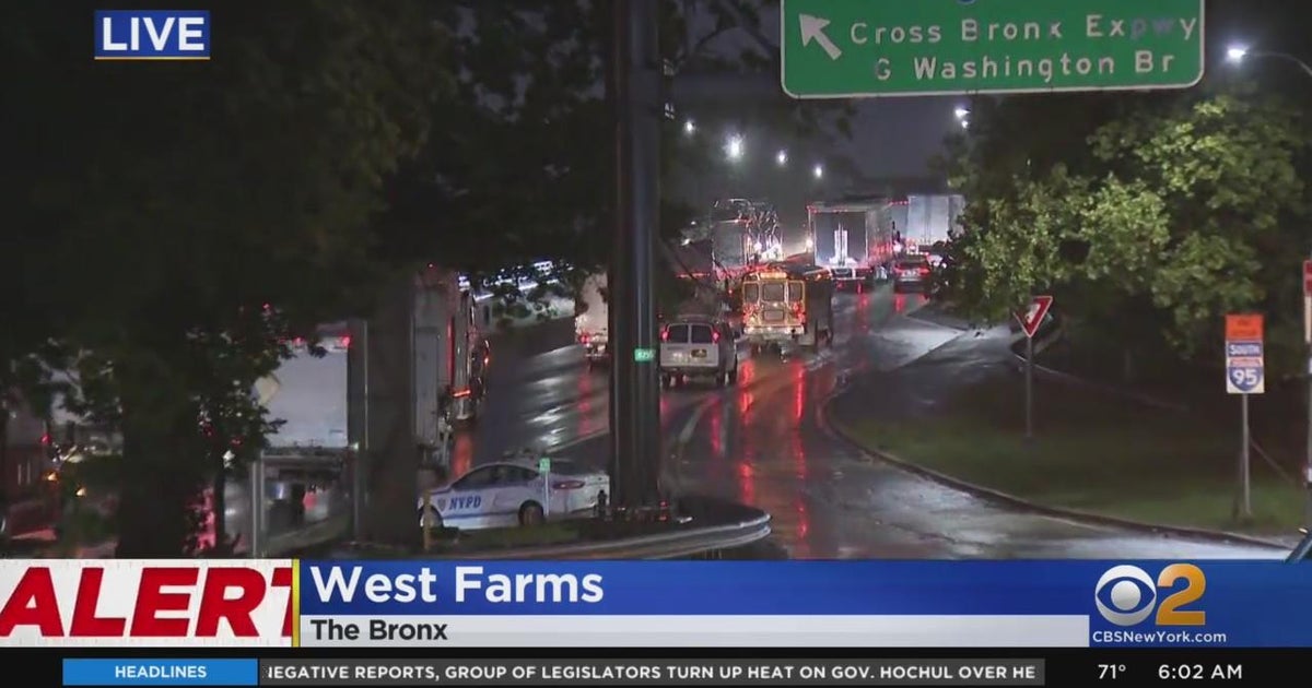 Rain causing flooding on Cross Bronx Expressway CBS New York