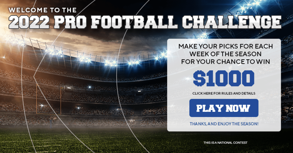 Sign up for the 2022 Pro Football Challenge - CBS Detroit
