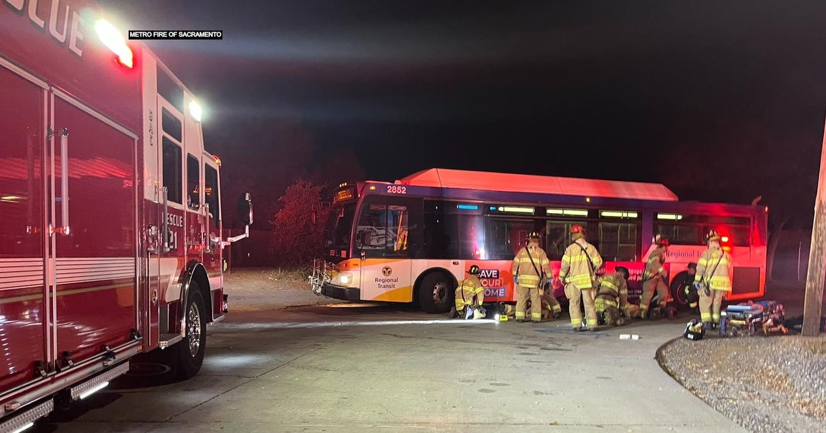 Person extricated from under bus after accident in North Highlands