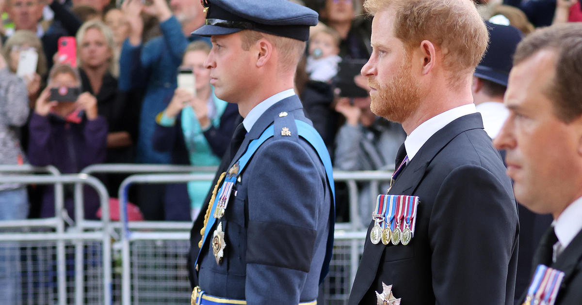 Princes William and Harry will stand vigil together by the queen's coffin, both in their military uniforms