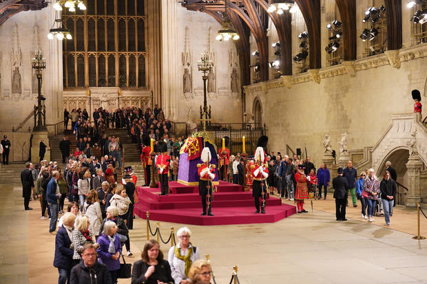 Lying-In-State Of Her Majesty Queen Elizabeth II At Westminster Hall 