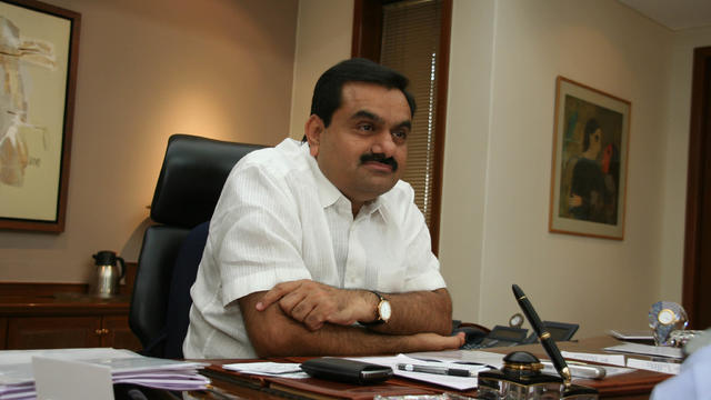 Gautam Adani at his desk 