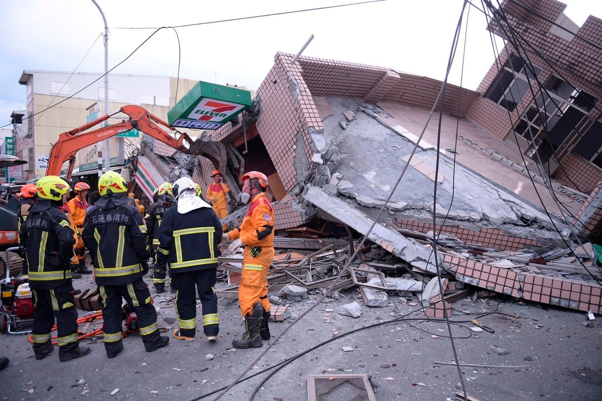 Magnitude 6.8 earthquake kills 1 in Taiwan, toppling 3-story building ...
