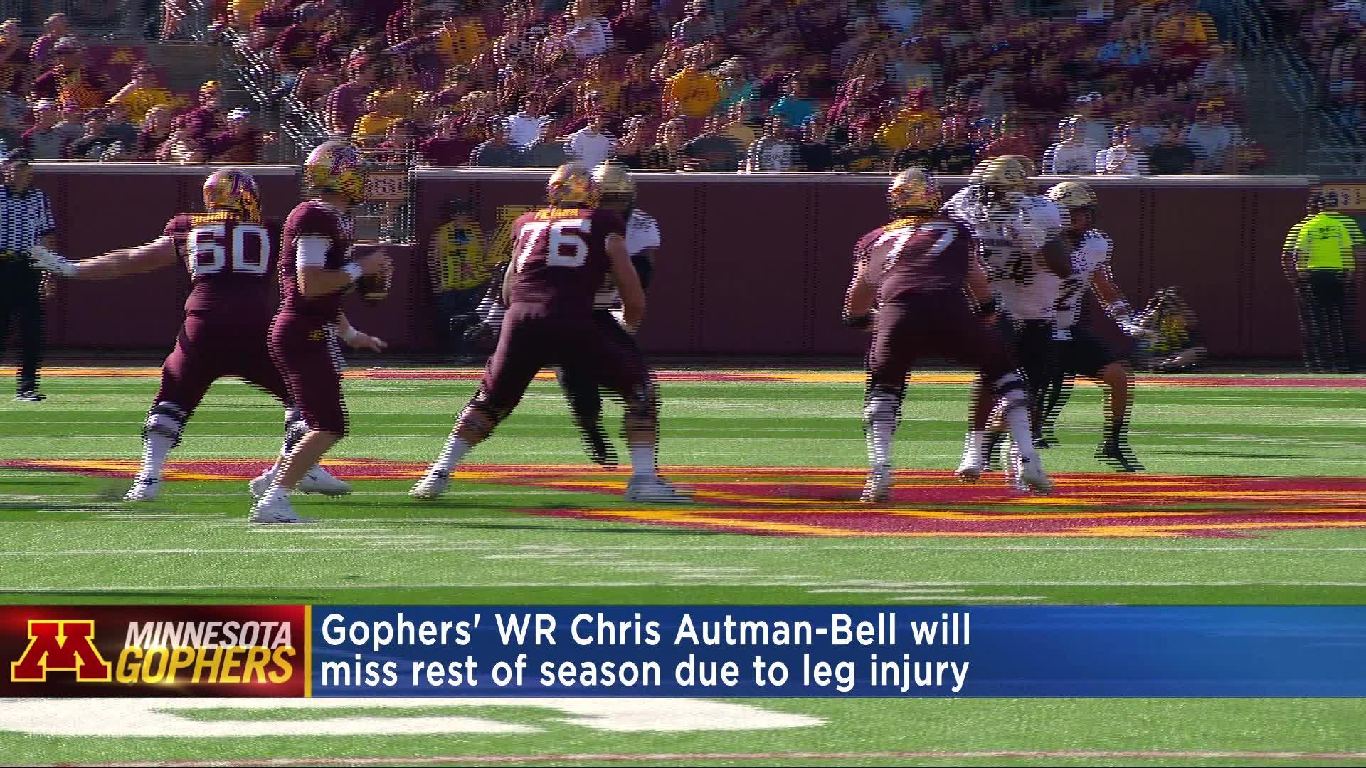 Gophers receiver Chris Autman-Bell leaves Colorado game with injury -  InForum