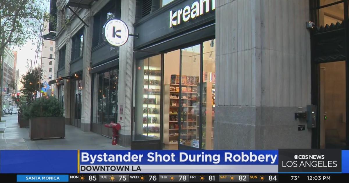 Bystander Shot During Robbery At Downtown LA Smoke Shop - CBS Los Angeles