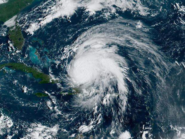 Hurricane Fiona is seen in a satellite image captured at 9 a.m. ET on Sept. 20, 2022. 