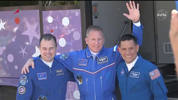 Despite tensions, NASA astronaut joins Russian cosmonauts for flight to space station