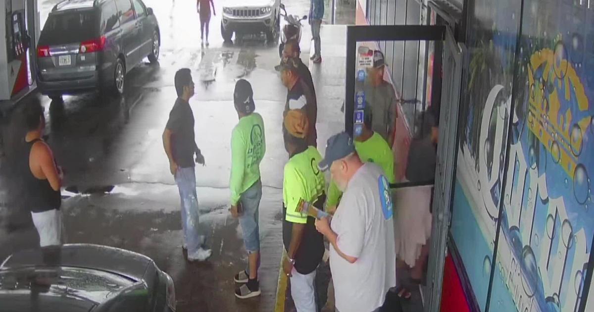 Caught On Camera: Armed Carjacking At Florida Gas Station - CBS Miami