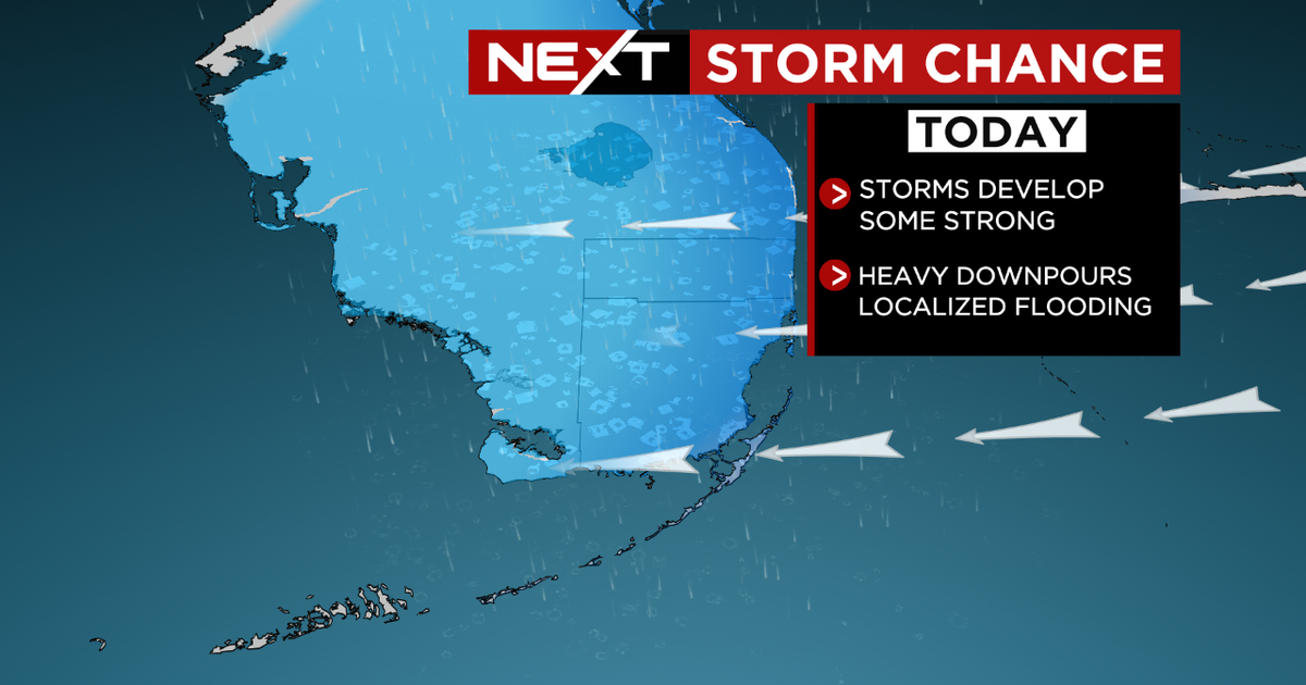 Miami Climate: A further round of afternoon storms, rain likelihood decreases a little bit Thursday