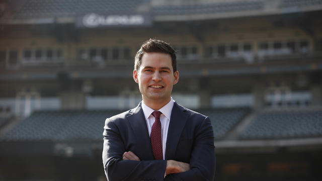 San Francisco Giants' new general manager Scott Harris stands for a portrait at Oracle Park on Monday, November 11, 2019 in San Francisco, Calif. 