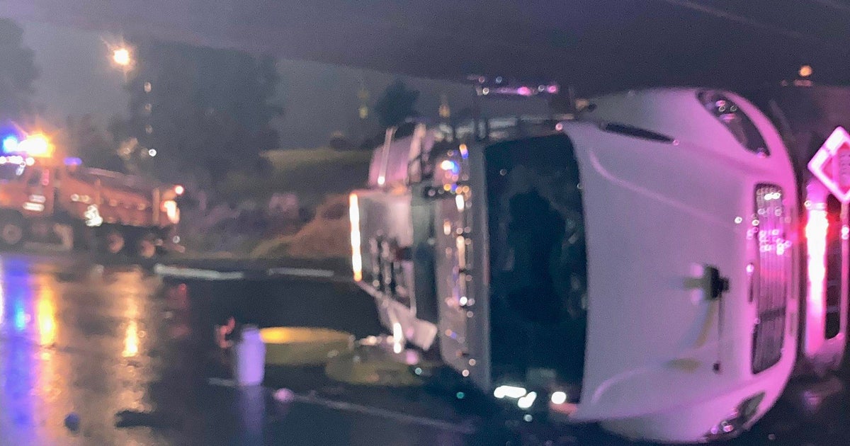 Tanker rollover causes fuel spill on I25 in Thornton, delays morning commute CBS Colorado