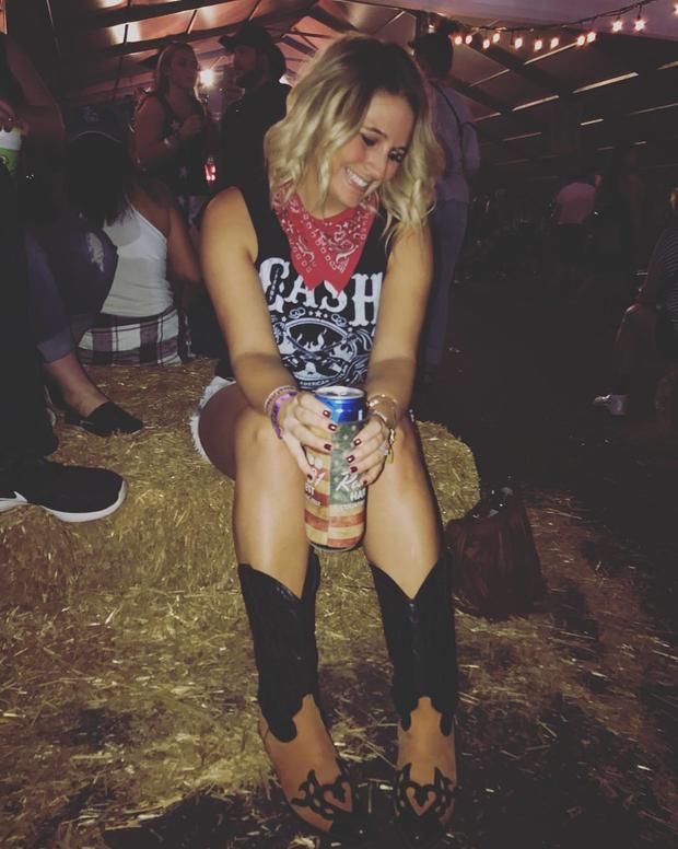 Ashley at the music festival 