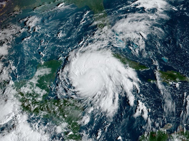 Hurricane Ian is seen in a satellite image at 9:10 a.m. ET on Sept. 26, 2022. 