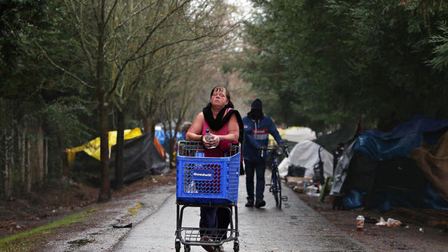 homeless encampment Joe Rodota Trail 