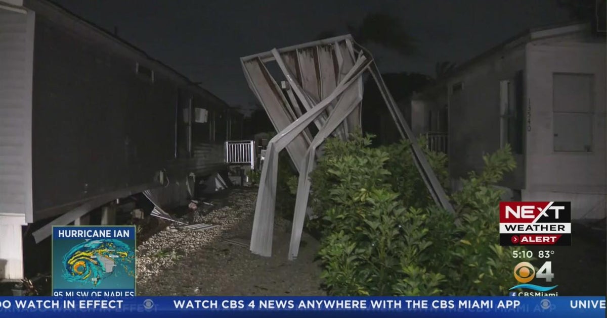 Possible tornado causes damage at Davie mobile home park CBS Miami