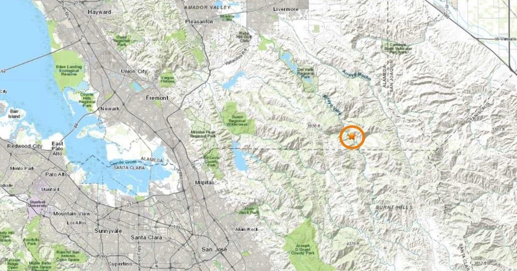 3.4 magnitude quake shakes along AlamedaSanta Clara County line CBS