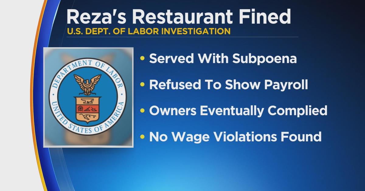 Reza's Restaurant in Oak Brook pays $17,000 fine related to wage investigation