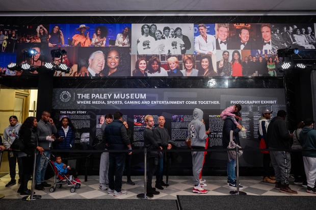 People wait in line at PaleyWKND inside the Paley Museum on October 01, 2022 in New York City. 