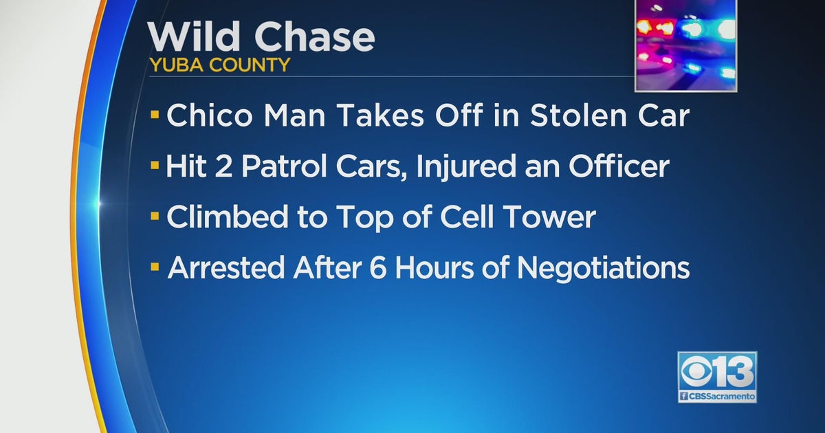 Officer injured in police chase in Yuba County