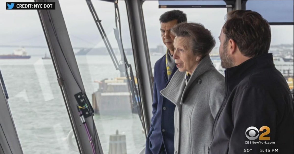 Princess Anne takes Staten Island Ferry during trip to NYC - CBS New York