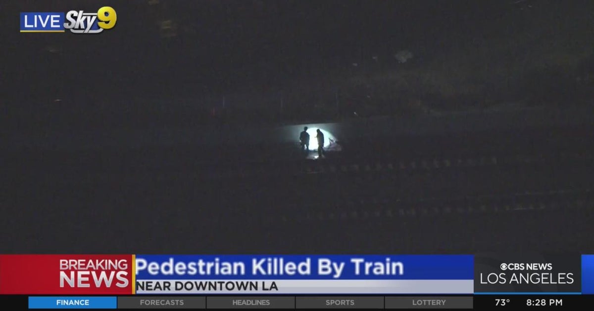 Pedestrian struck and killed by train near Downtown LA - CBS Los Angeles