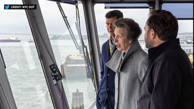 Princess Anne riding the Staten Island Ferry with DOT Commissioner Ydanis Rodriguez. 