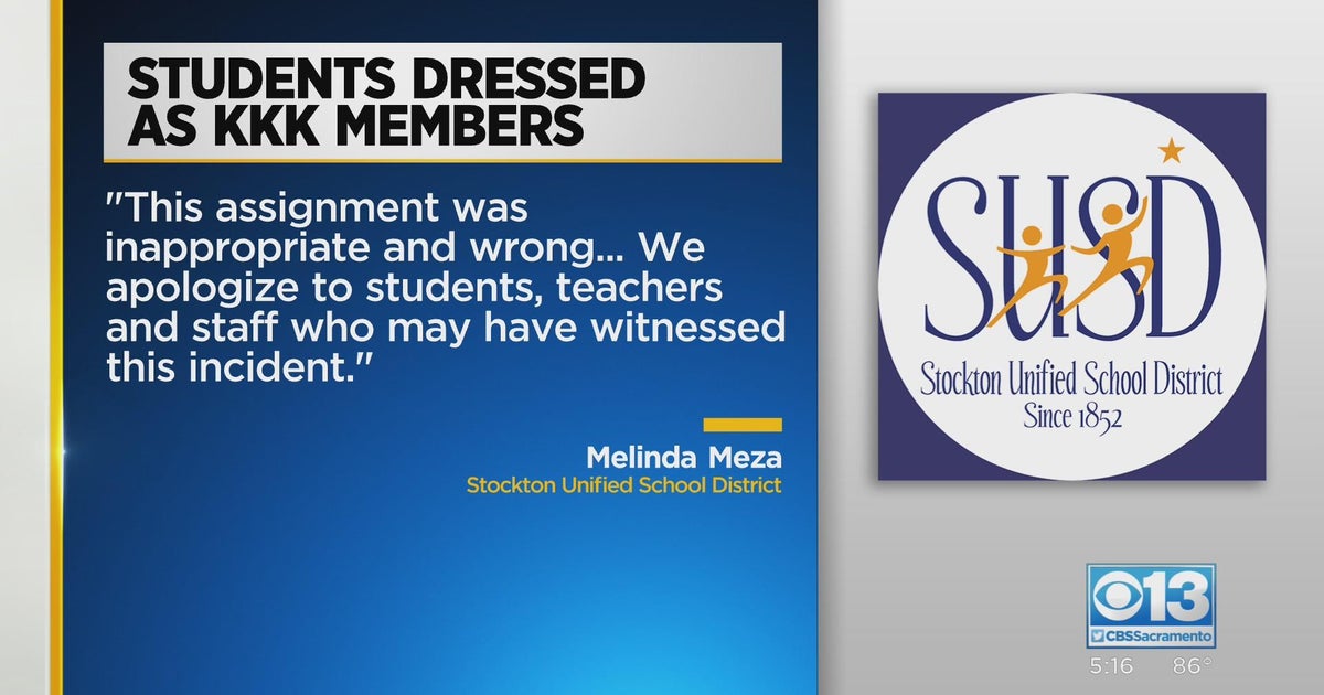 School district apologizes after Stockton students dress as klansmen as part of assignment