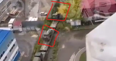 Rare video shows Russia moving equipment belonging to a nuclear weapons unit