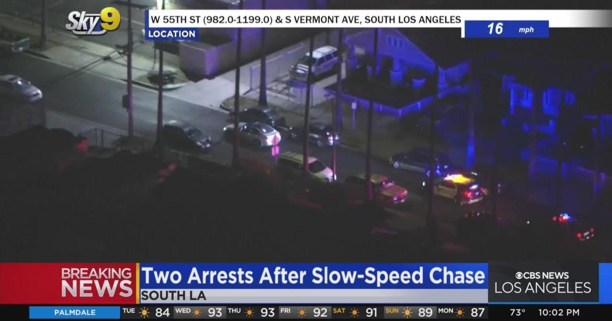 Two Suspects Arrested Following Slow Speed Pursuit Through South La