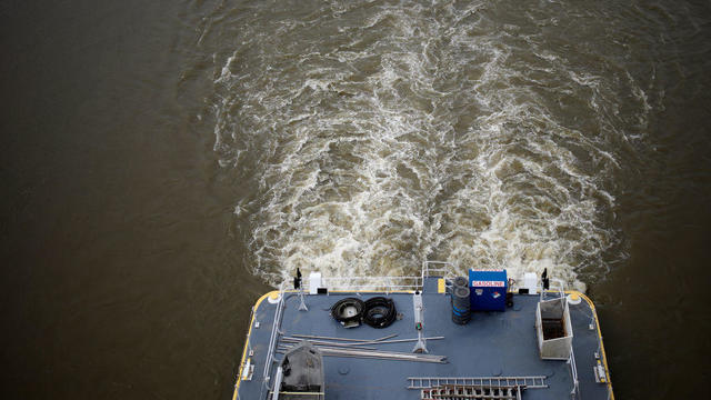Barges On Mississippi River As Grain Shipments Falls 