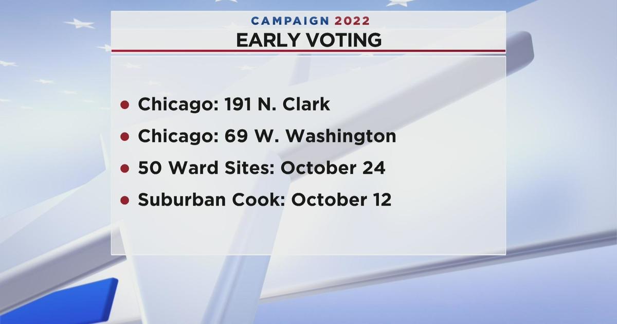 Early Voting Begins Friday At Two Chicago Locations - CBS Chicago