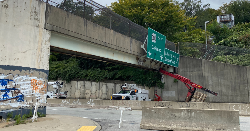 Bigelow Boulevard closed while crews demolish pedestrian bridge hit by crane CBS Pittsburgh