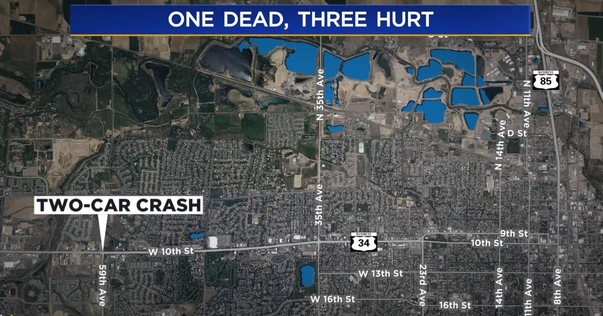 1 killed, 3 injured in 2car collision in Greeley CBS Colorado